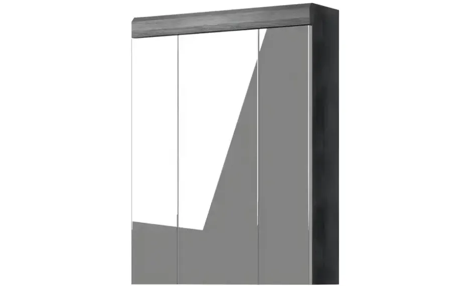 Badezimmerspiegelschrank SCHLOONSEE, Breite 60cm, 3 Spiegeltüren, 9 Fächer, 6 Einlegeböden in verschiedenen Farben erhältlich, Badmöbel, Spiegel, Badschrank, Bad Schloonsee