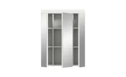 Badezimmerspiegelschrank SCHLOONSEE, Breite 60cm, 3 Spiegeltüren, 9 Fächer, 6 Einlegeböden in verschiedenen Farben erhältlich, Badmöbel, Spiegel, Badschrank, Bad Schloonsee