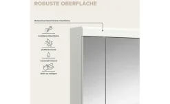 Badezimmerspiegelschrank SCHLOONSEE, Breite 60cm, 3 Spiegeltüren, 9 Fächer, 6 Einlegeböden in verschiedenen Farben erhältlich, Badmöbel, Spiegel, Badschrank, Bad Schloonsee