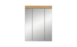 Badezimmerspiegelschrank SCHLOONSEE, Breite 60cm, 3 Spiegeltüren, 9 Fächer, 6 Einlegeböden in verschiedenen Farben erhältlich, Badmöbel, Spiegel, Badschrank, Bad Schloonsee