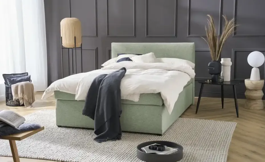 Boxspringbett mit Matratze und Topper, H3 Duke