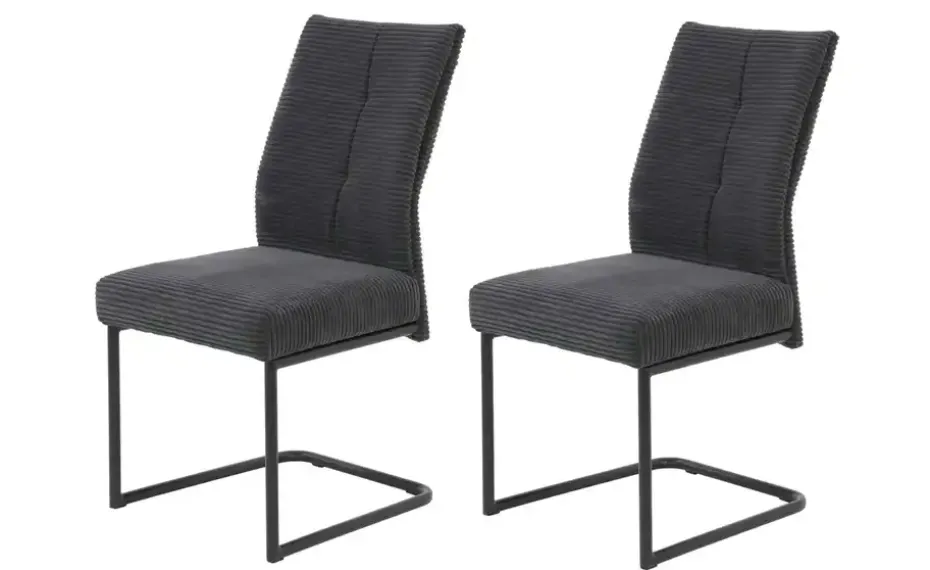 Cord-Polsterstuhl 2er-Set