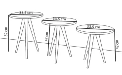 Couchtisch 3er-Set Ribatejo