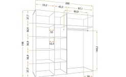 Drehtürenschrank Bari