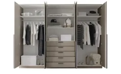 Drehtürenschrank 6-türig, Cashmere, mit Einlegeböden Arnis