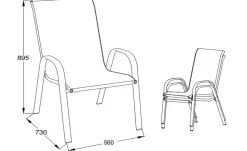 Gartenstuhl 2er-Set