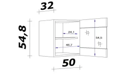 Glas-Hängeschrank Ens