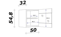 Glas-Hängeschrank Mol