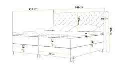 GrainGold Boxbett mit Stauraum Bergamo