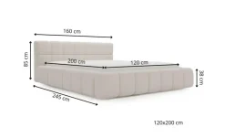 GrainGold Polsterbett mit Stauraum DS Alicante