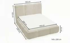 GrainGold Polsterbett mit Stauraum Bubble