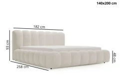 GrainGold Polsterbett mit Stauraum DS Averia