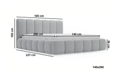 GrainGold Polsterbett mit Stauraum Cloud