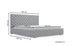 GrainGold Polsterbett mit Stauraum DS Astra