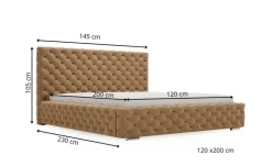 GrainGold Polsterbett mit Stauraum DS Astra