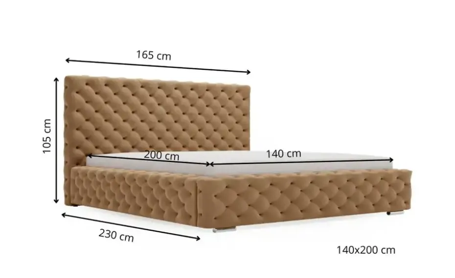 GrainGold Polsterbett mit Stauraum DS Astra