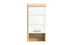 Hängeschrank SCHLOONSEE, Breite 37cm, 1 Tür, 1 offenes Fächer, 1 Einlegeboden, MDF-Front in verschiedenen Farben erhältlich, Badmöbel, Badschrank, Schrank, Bad Schloonsee