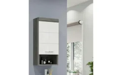 Hängeschrank SCHLOONSEE, Breite 37cm, 1 Tür, 1 offenes Fächer, 1 Einlegeboden, MDF-Front in verschiedenen Farben erhältlich, Badmöbel, Badschrank, Schrank, Bad Schloonsee
