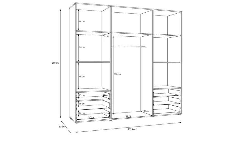 Kleiderschrank Mokkaro