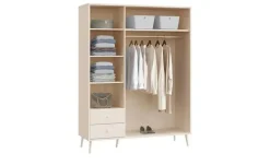 Kleiderschrank 3-türig, Salbeigrün, mit Einlegeböden Harllson