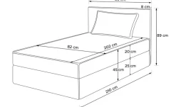 KONSIMO Boxbett mit Stauraum, H2 Roti
