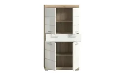 Midischrank SCHLOONSEE, Breite 74cm, 4 Türen, 1 Schubkasten, 4 Fächer, MDF-Front in verschiedenen Farben erhältlich, Badmöbel, Badschrank, Schrank, Bad Schloonsee