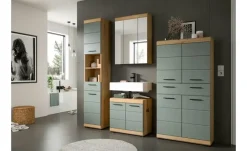 Midischrank SCHLOONSEE, Breite 74cm, 4 Türen, 1 Schubkasten, 4 Fächer, MDF-Front in verschiedenen Farben erhältlich, Badmöbel, Badschrank, Schrank, Bad Schloonsee
