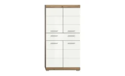 Midischrank SCHLOONSEE, Breite 74cm, 4 Türen, 1 Schubkasten, 4 Fächer, MDF-Front in verschiedenen Farben erhältlich, Badmöbel, Badschrank, Schrank, Bad Schloonsee