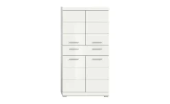 Midischrank SCHLOONSEE, Breite 74cm, 4 Türen, 1 Schubkasten, 4 Fächer, MDF-Front in verschiedenen Farben erhältlich, Badmöbel, Badschrank, Schrank, Bad Schloonsee