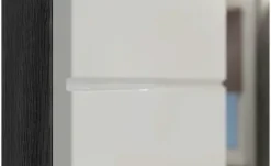 Midischrank SCHLOONSEE, Breite 74cm, 4 Türen, 1 Schubkasten, 4 Fächer, MDF-Front in verschiedenen Farben erhältlich, Badmöbel, Badschrank, Schrank, Bad Schloonsee
