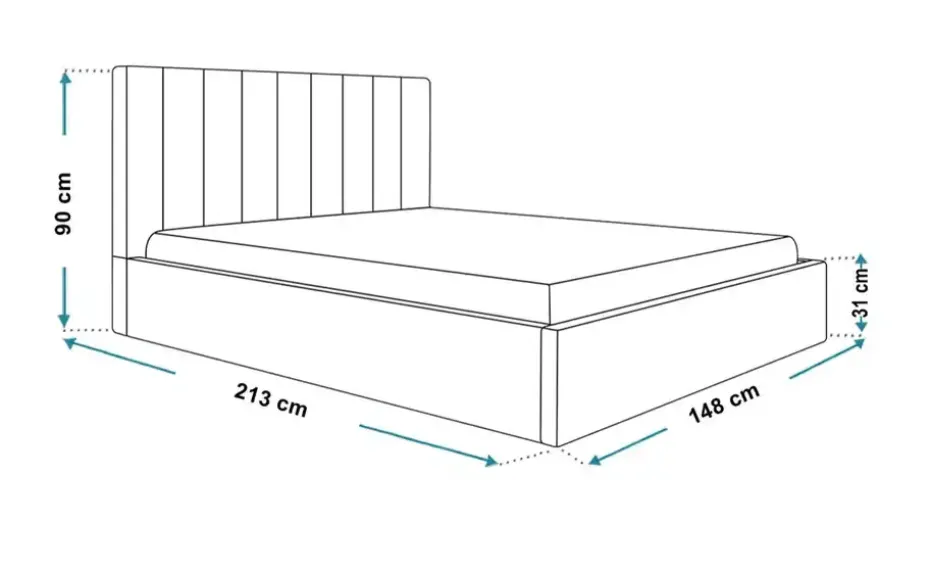 Polsterbett Sapporo Slim