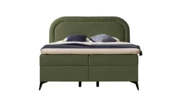 S-STYLE Boxbett mit Bettkasten, Bouclé-Stoff Sonna