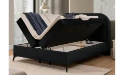 S-STYLE Boxbett mit Bettkasten, Bouclé-Stoff Sonna