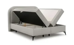S-STYLE Boxbett mit Bettkasten, Bouclé-Stoff Sonna