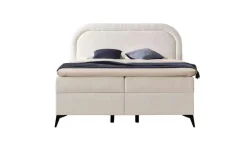 S-STYLE Boxbett mit Bettkasten, Bouclé-Stoff Sonna