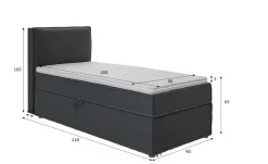 S-STYLE Boxbett mit Stauraum und Topper, H3 Uma