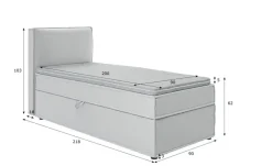 S-STYLE Boxbett mit Stauraum und Topper, H3 Uma