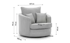 S-STYLE Drehsessel Ted