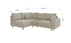 S-STYLE Ecksofa mit Hocker Lars