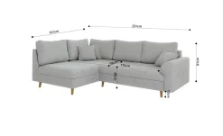 S-STYLE Ecksofa mit Hocker Maya