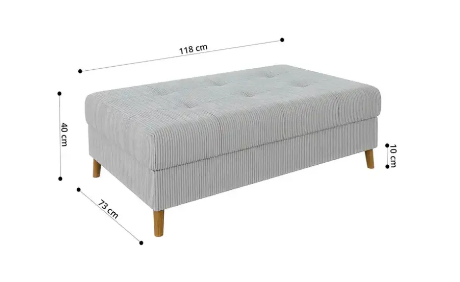 S-STYLE Ecksofa mit Hocker Maya