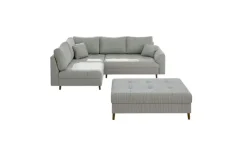S-STYLE Ecksofa mit Hocker Maya