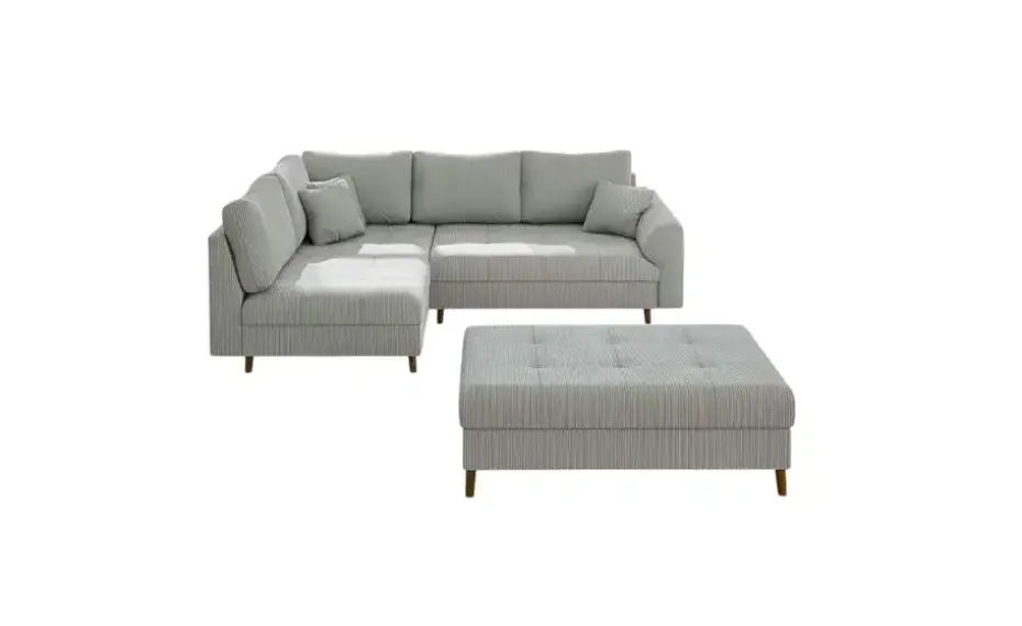 S-STYLE Ecksofa mit Hocker Maya