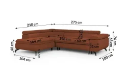 S-STYLE Ecksofa mit Schlaffunktion Bonnie
