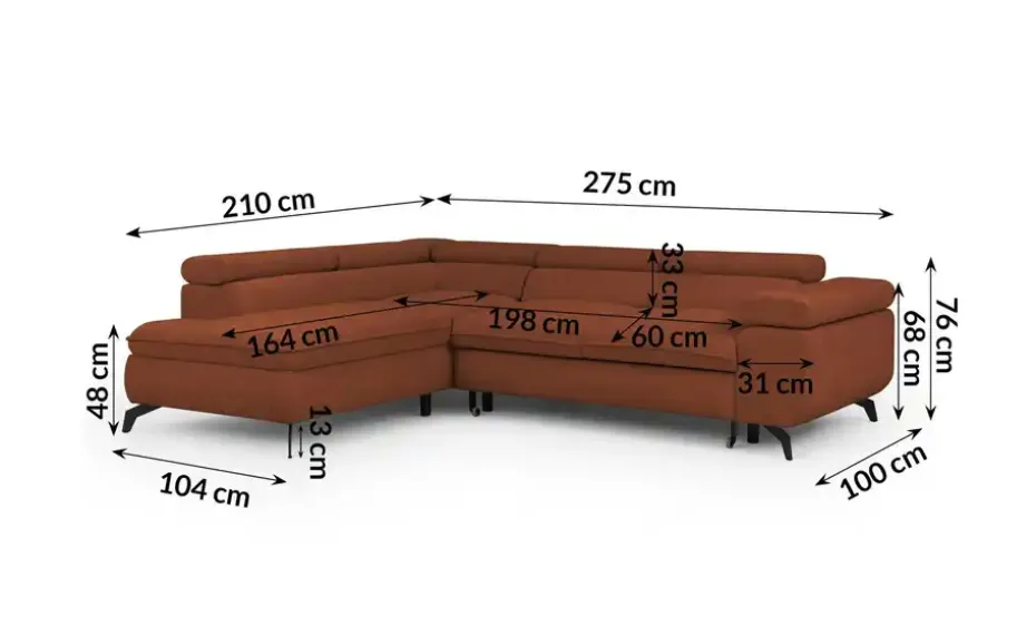 S-STYLE Ecksofa mit Schlaffunktion Bonnie