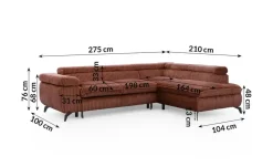 S-STYLE Ecksofa mit Schlaffunktion Bonnie