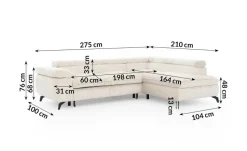 S-STYLE Ecksofa mit Schlaffunktion Bonnie