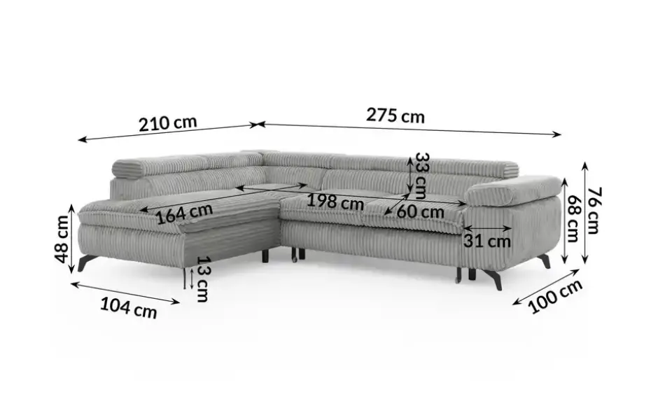 S-STYLE Ecksofa mit Schlaffunktion Bonnie
