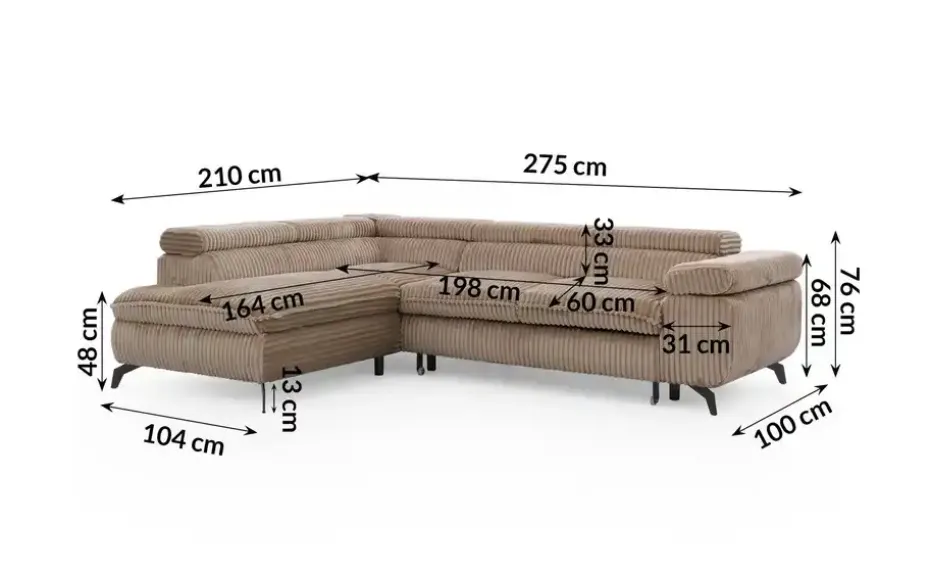 S-STYLE Ecksofa mit Schlaffunktion Bonnie