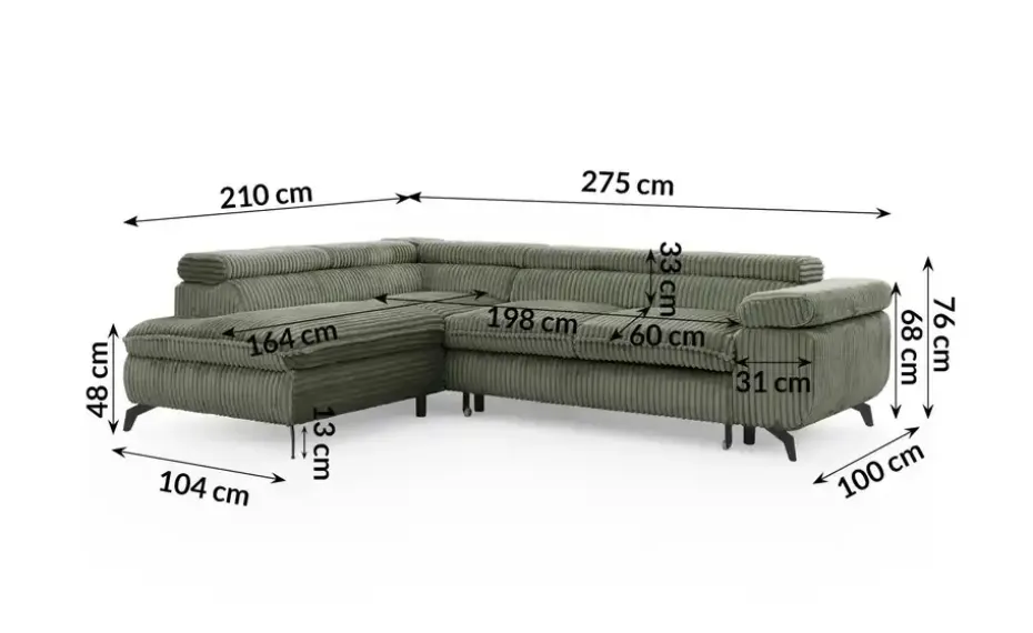 S-STYLE Ecksofa mit Schlaffunktion Bonnie